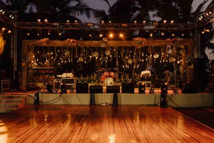 Stage and Backdrop — Sangeet decor — Planet Hollywood